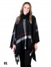 Cozy Fringed Poncho W/Turtleneck